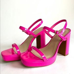 Hot pink high heels